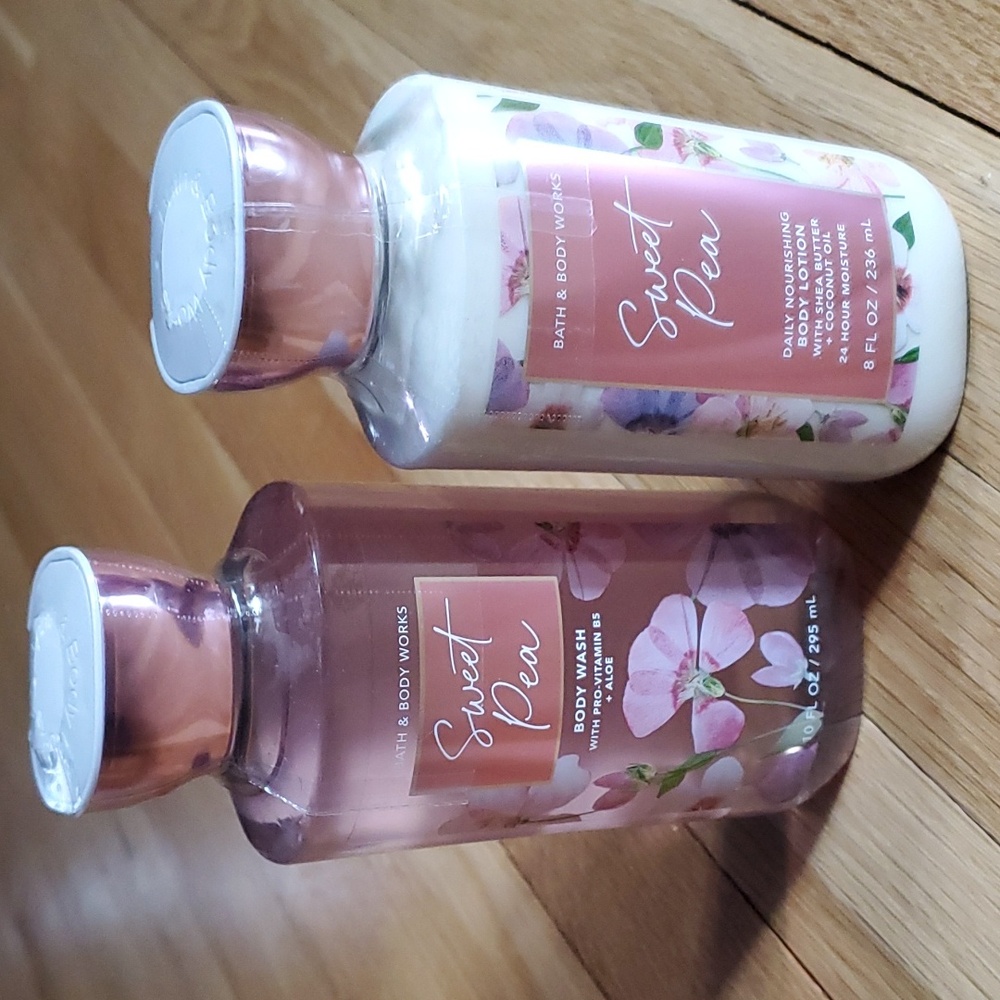 New! Sweet Pea Body Wash and Body Lotion